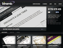Tablet Screenshot of binamic.co.uk